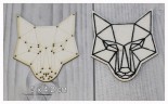 Заготовка для вышивки из чипборда "Волк" из коллекции Геометрия   