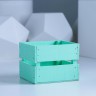 Ящик-кашпо подарочный, цвет Светло-зеленый, 11*10*9 см (внутренние размеры ящика), дерево