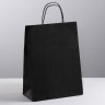 Пакет крафтовый вертикальный «Черный», 32×11×25 см